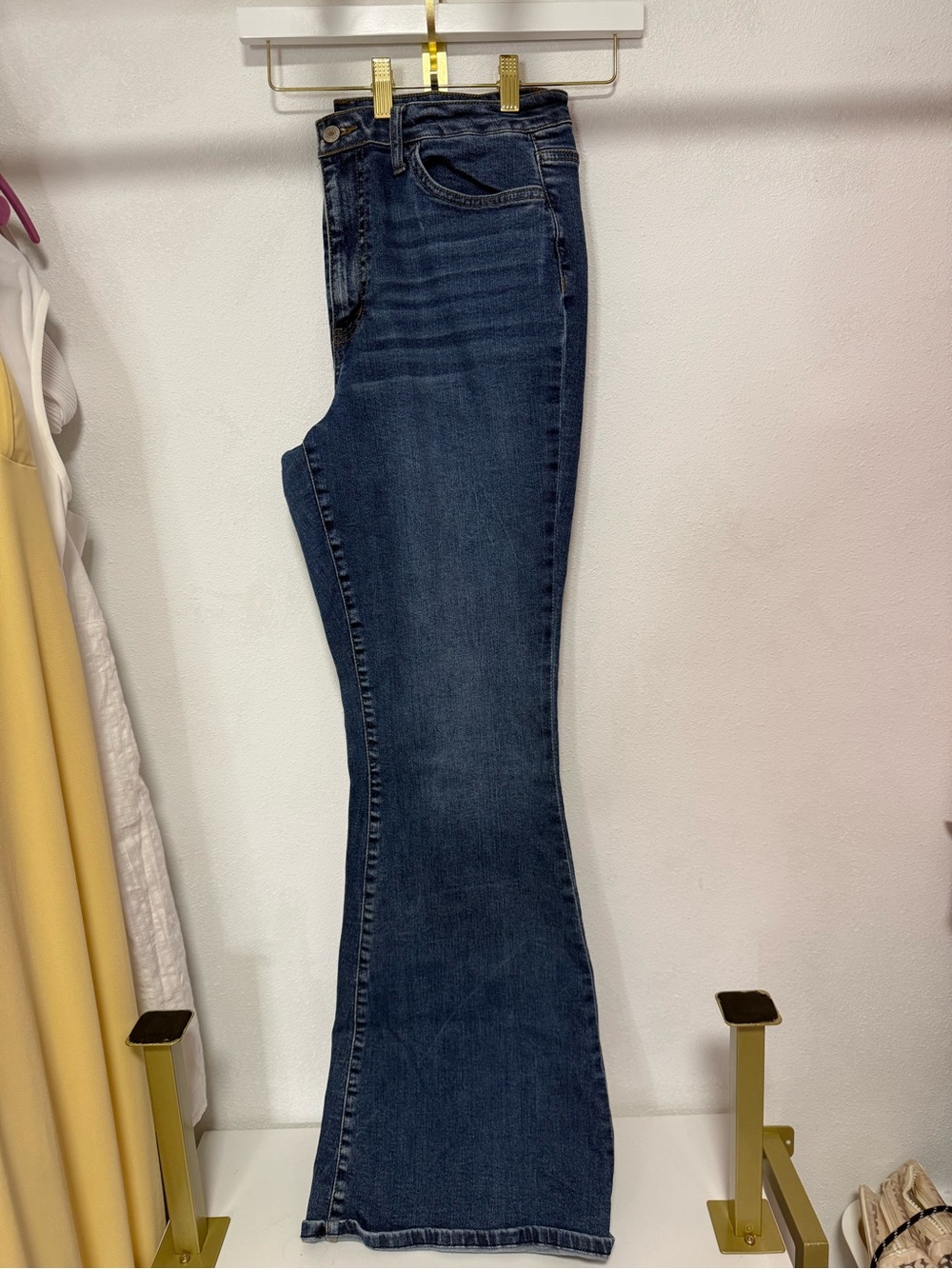 Vibrant Dark Blue Flare Jeans